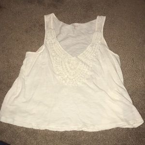 White croptop with lace detailing